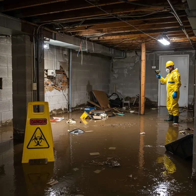 Flooded Basement Electrical Hazard in Nolan County, TX Property